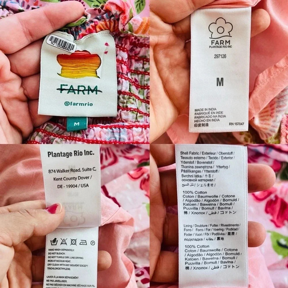 Anthropologie Farm Rio Macaw Flight Smocked Dress Size Medium NWOT $270 - Picture 10 of 16